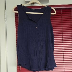 Navy Blue Sleeveless Top